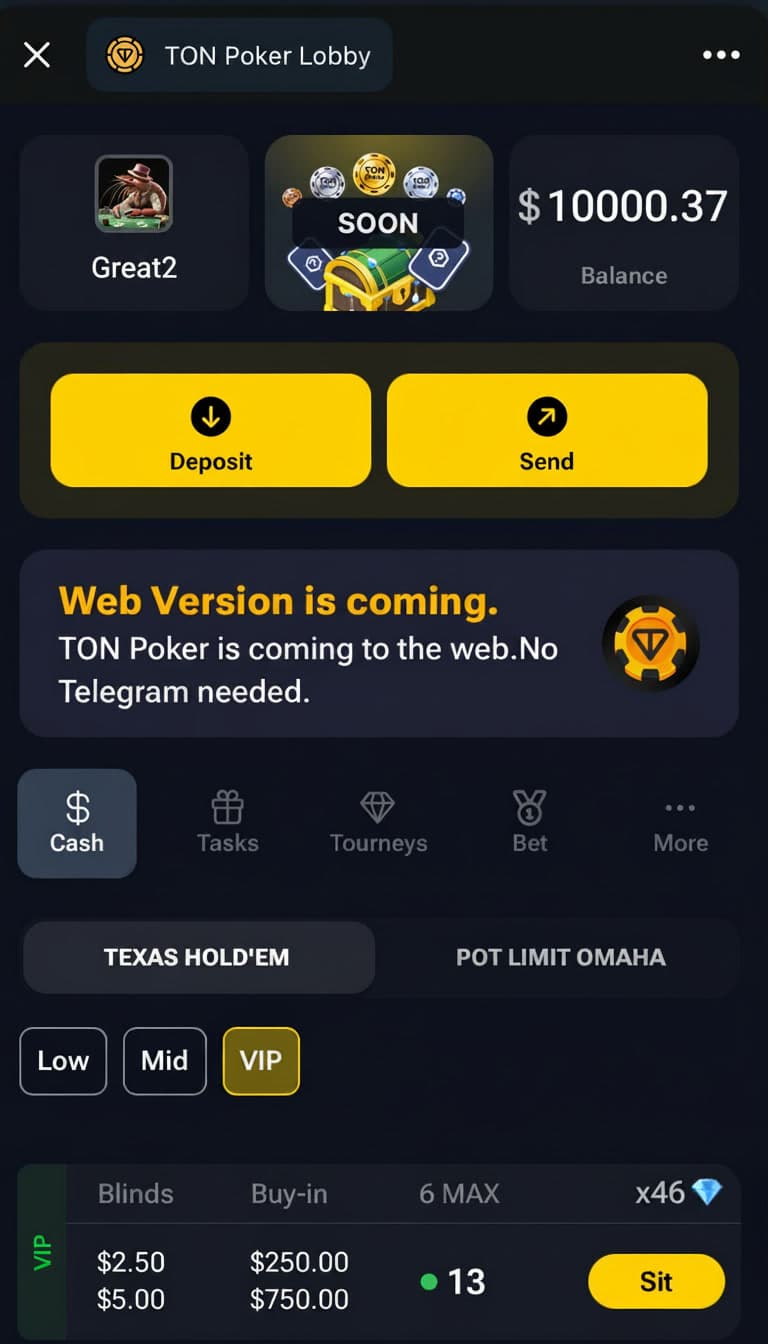 Hype Poker iPhone table